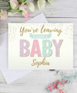 Personalised ‘You’re Leaving to Have a Baby’ Card