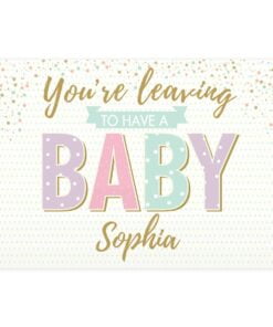 Personalised ‘You’re Leaving to Have a Baby’ Card