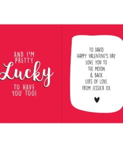 Personalised You’re One Lucky Guy Card