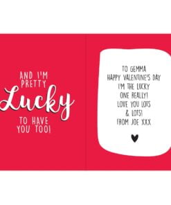 Personalised You’re One Lucky Lady Card