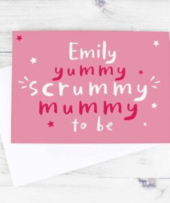 Personalised Yummy Scrummy Mummy To Be Card