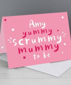 Personalised Yummy Scrummy Mummy To Be Card