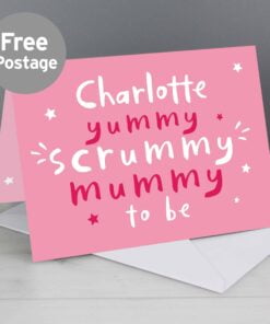 Personalised Yummy Scrummy Mummy To Be Card