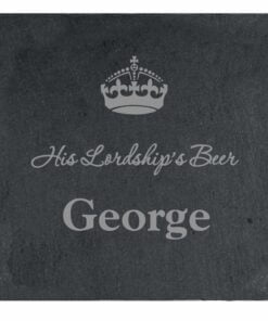 Crown Motif Single Slate Coaster