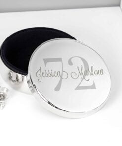 Personalised Birthday Big Age Round Trinket Box