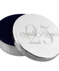 Personalised Birthday Big Age Round Trinket Box