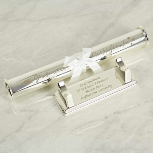 Graduation Silver Plated Certificate Holder