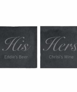 His and Hers Slate Coaster Set