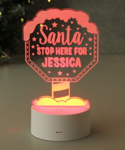 Santa Stop Here LED Colour Changing Night Light