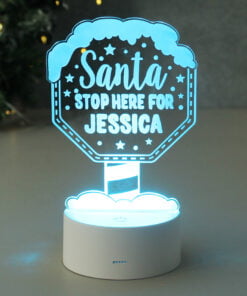 Santa Stop Here LED Colour Changing Night Light