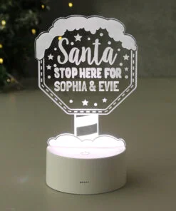 Santa Stop Here LED Colour Changing Night Light