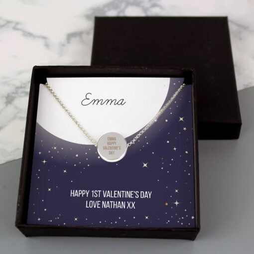Personalised Sentiment Disc Necklace