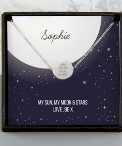 Personalised Sentiment Disc Necklace