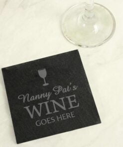 Wine Goes Here... Single Slate Coaster