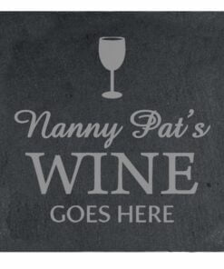 Wine Goes Here... Single Slate Coaster