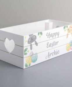 Easter White Wooden Crate