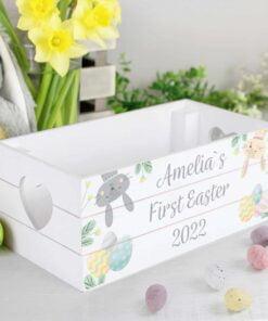 Easter White Wooden Crate