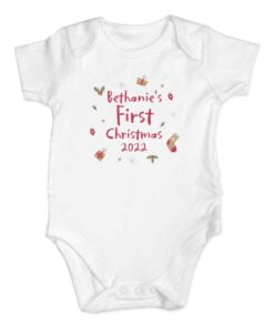 First Christmas 0-3 Months Baby Vest