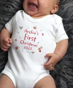 First Christmas 0-3 Months Baby Vest