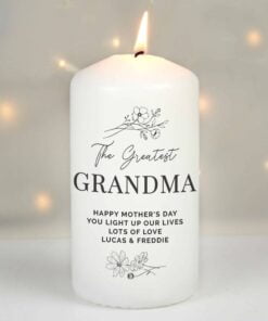 Floral Pillar Candle