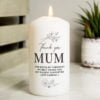 Floral Pillar Candle
