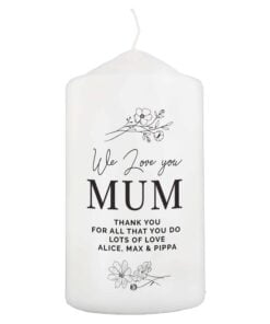 Floral Pillar Candle