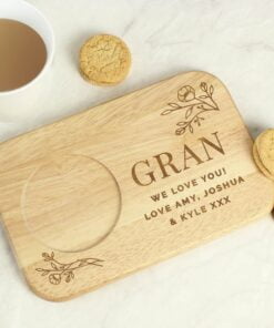 Floral Wooden Coaster Tray