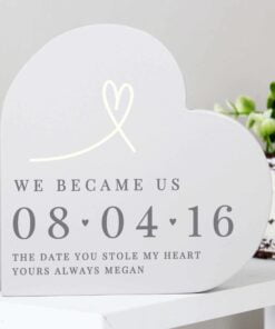 Personalised Free Standing Heart Ornament