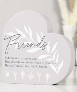 Leaf Decor Free Standing Heart Ornament