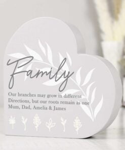 Leaf Decor Free Standing Heart Ornament