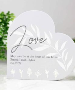 Leaf Decor Free Standing Heart Ornament