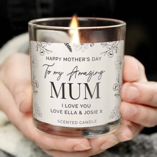 Mothers Day Floral Jar Candle
