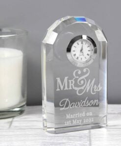Mr & Mrs Crystal Clock