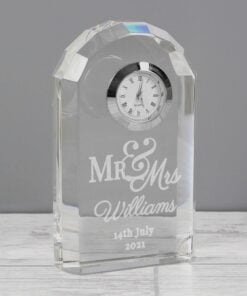 Mr & Mrs Crystal Desk & Shelf Clocks