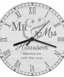Mr & Mrs Wooden Clock