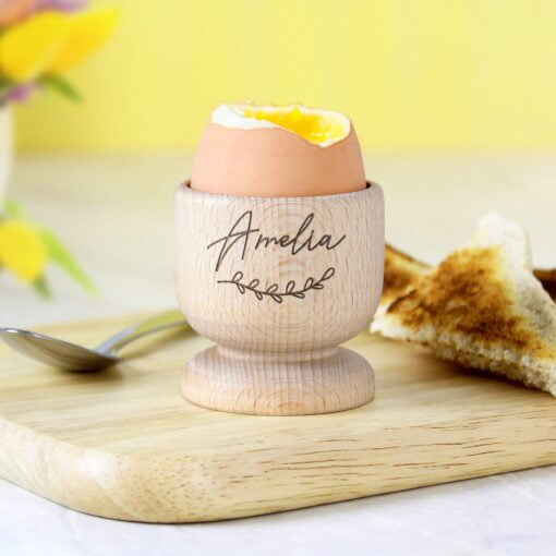 Name Wooden Egg Cup