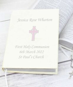 Pink Cross Holy Bible