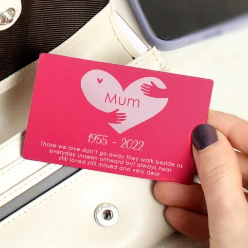 Pocket Hug Wallet Card in Pink