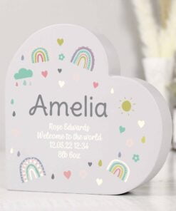 Rainbow Free Standing Heart ornament