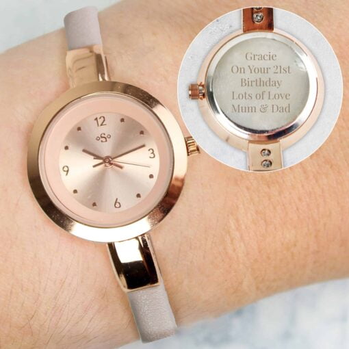 Personalised Rose Gold Ladies Watch