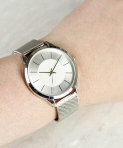 Silver with Mesh Style Strap Watch
