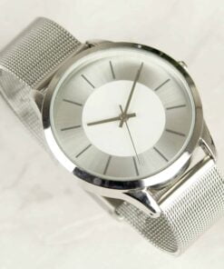 Silver with Mesh Style Strap Watch