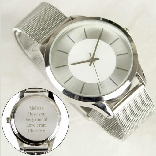 Silver with Mesh Style Strap Watch