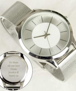 Silver with Mesh Style Strap Watch