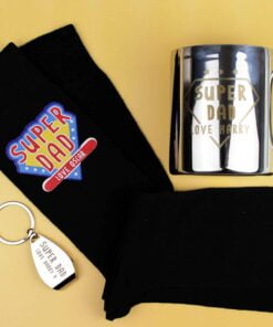 Personalised Super Dad Mens Socks