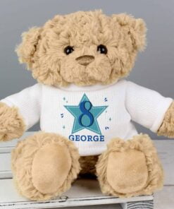 Personalised Blue Big Age Teddy Bear