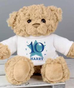 Personalised Blue Big Age Teddy Bear