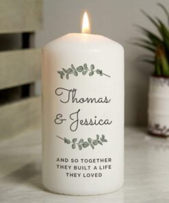 Botanical Pillar Candle