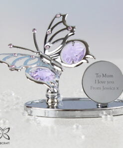 Personalised Crystocraft Butterfly Ornament
