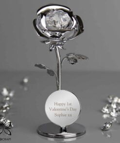 Personalised Crystocraft Rose Ornament